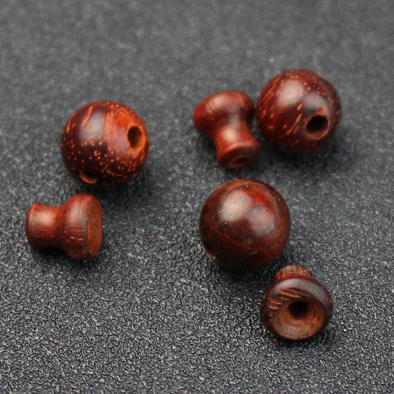 菩提之乡中国海南厂家印度小叶紫檀三通佛头佛塔8mmDIY手串佛珠配