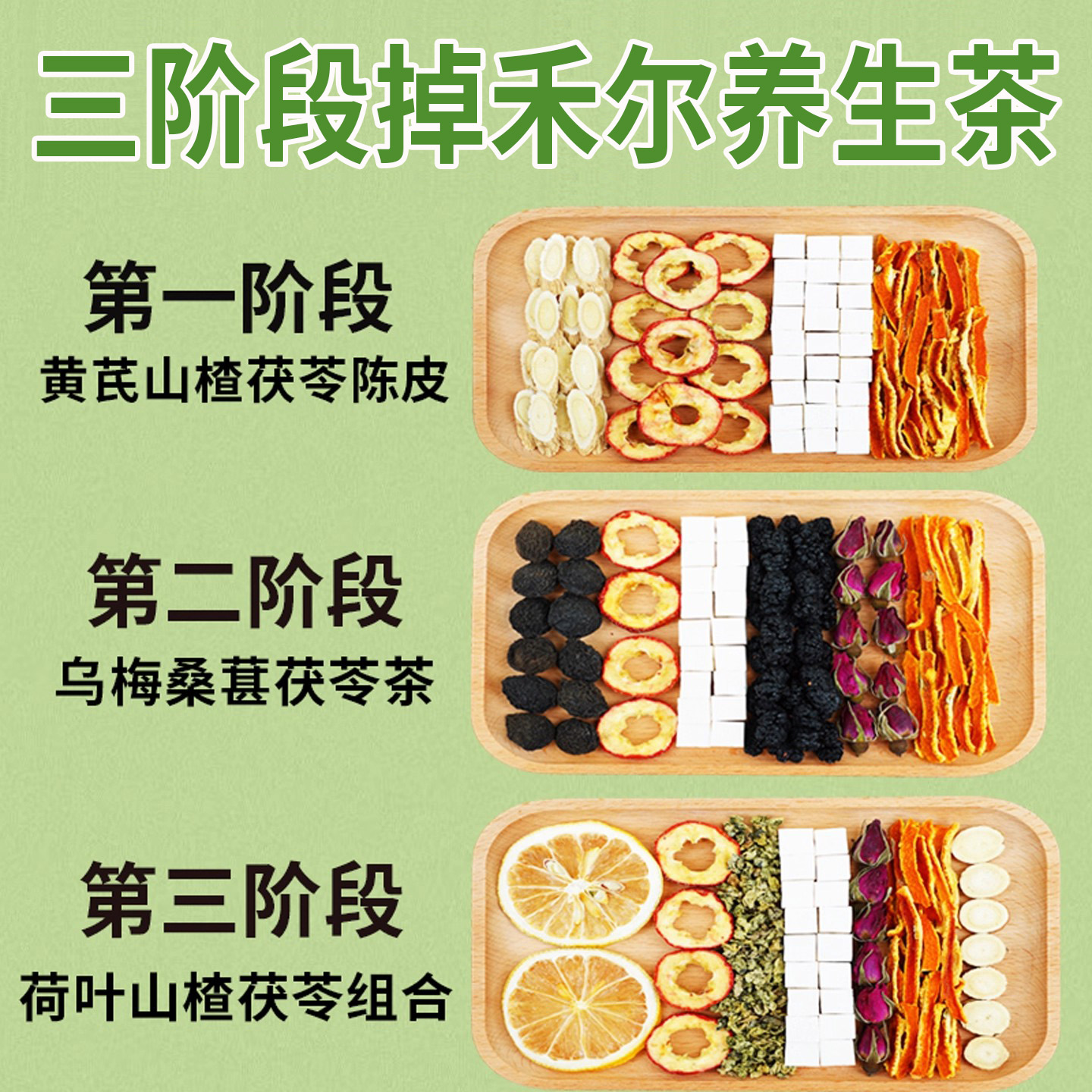 陈皮茯苓山楂黄芪饮祛湿茶脂乌梅桑葚茯苓茶柠檬荷叶刮养生茶包