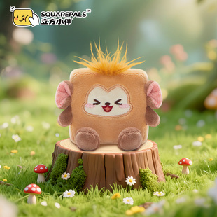 KKV正品立方小伴软萌动物系列毛绒捏捏盲盒可爱软萌卡通玩具礼物