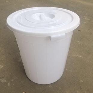 塑料储水桶100L加厚圆形储物食品级65升塑胶桶