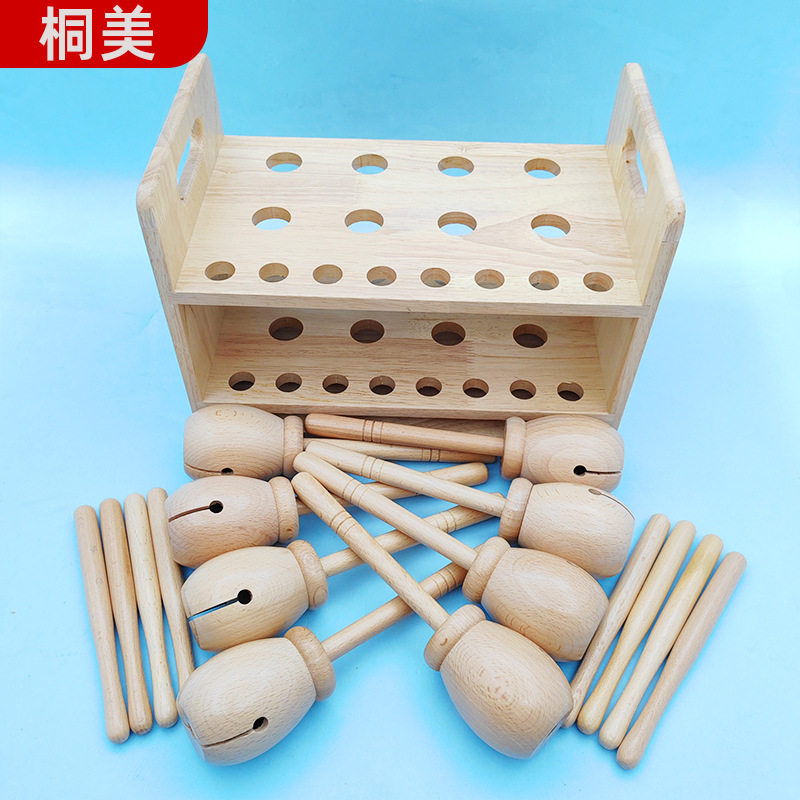 榉木龙口梆子打击乐器手柄木鱼龙头木鱼奥尔夫小学教学音乐教具