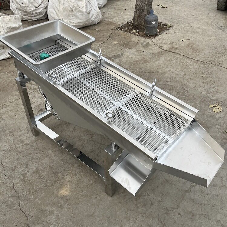 粮食颗粒振动分选机工业物料过筛机小型直线筛选机