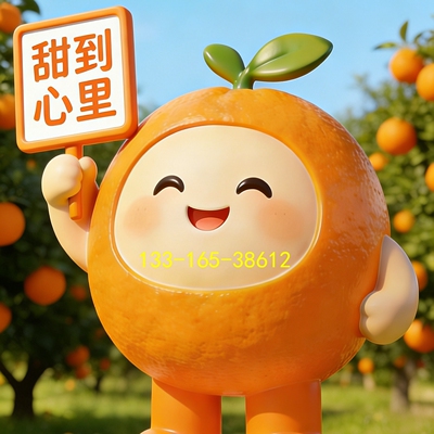 赣州脐橙雕塑形象卡通人物水果店摆件园林装饰玻璃钢仿真橘子表情