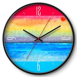 摩门现代艺术挂钟客厅时尚北欧简约ins风创意壁钟现代卧室静音