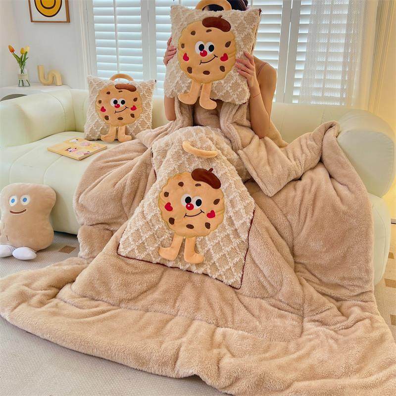 二合一加厚汽车抱枕被办公室空调被午休毯子车载腰靠坐垫午睡被子,居家布艺,抱枕被,淘宝优惠券,粉丝福利购,淘宝优惠卷