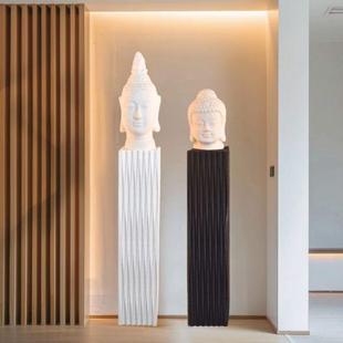 新中式 饰品摆台工艺品展示台艺术雕塑增高台 客厅创意摆件底座软装