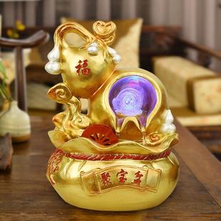 风水轮葫芦招财流水生财开业礼品客厅玄关桌面水景喷泉吧台小摆件