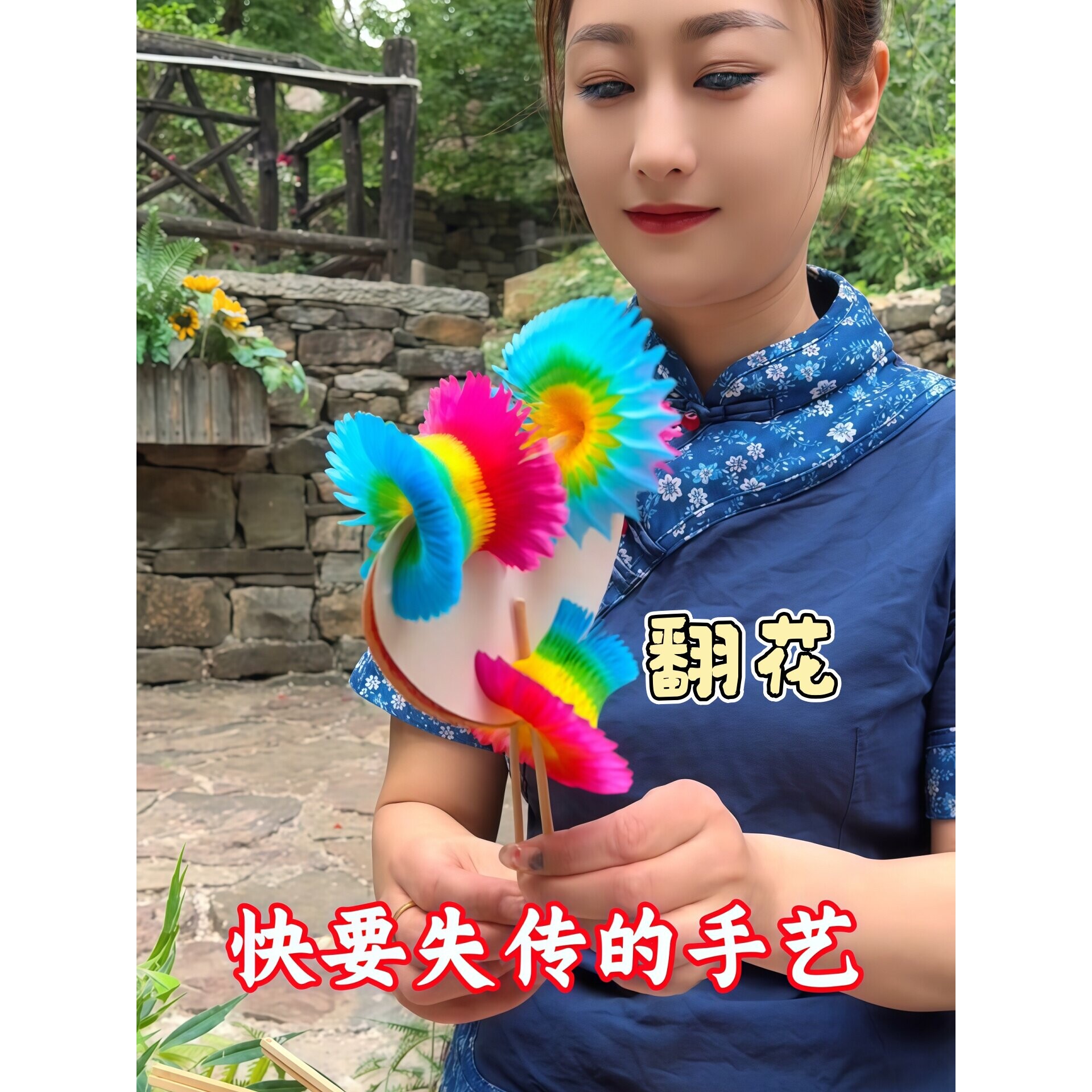 diy中国非遗手工翻花纸七十二变80后怀旧玩具民间艺术传统百变纸