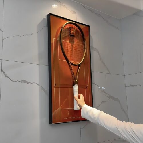 网球大师赛画框美网法网澳网温网公开赛装饰画网球拍上墙展示相框