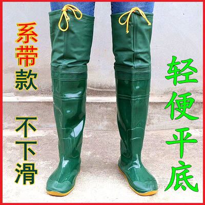 防水软底过膝栽秧鞋高筒