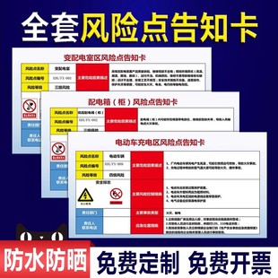 安全风险点告知牌有限空间岗位风险点告知卡锅炉房配电房工厂车间仓库空压机机床行车注全套安全提示牌警示牌