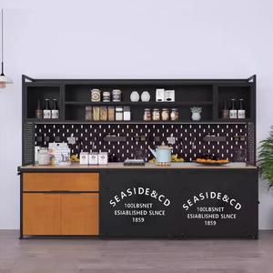 餐边柜复古工业风餐厅厨房收纳储物酒水咖啡柜loft靠墙落地一体柜