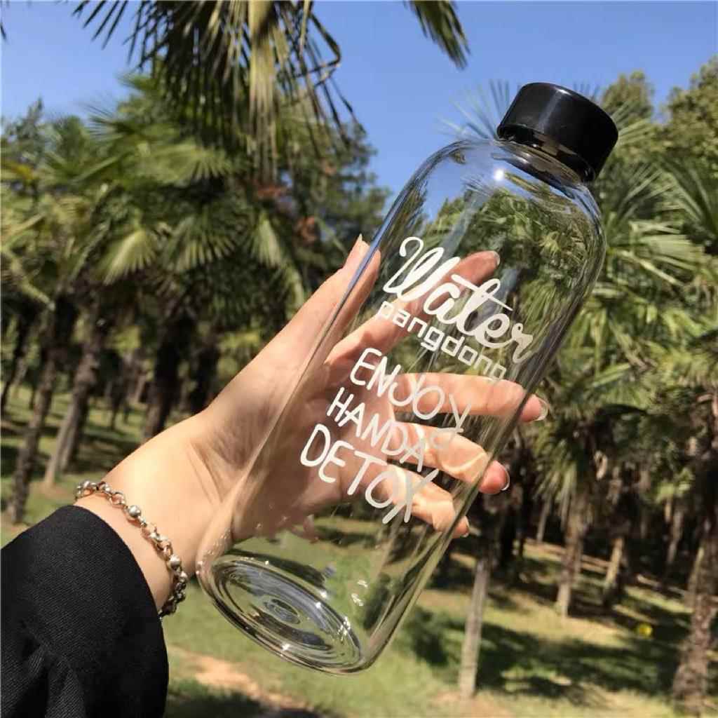 新款1L升水杯大容量大肚水壶小口果汁密封玻璃杯冷泡水瓶果茶饮