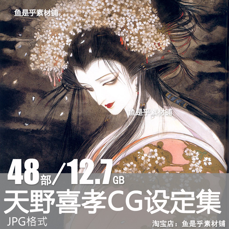 天野喜孝作品合集CG设定插画绘画人物美术设计临摹图片电子版素材