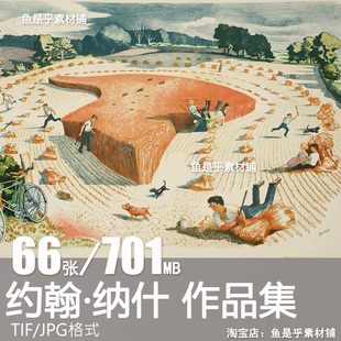 约翰 纳什油画作品集英国John Nash电子图片版画风景绘画图片素材