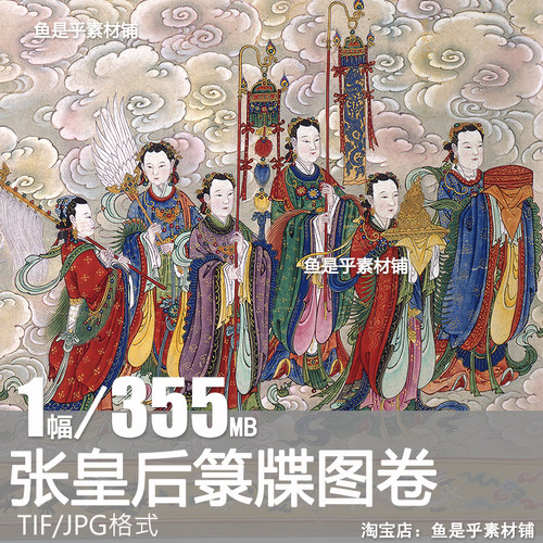张皇后箓牒图卷明孝康箓职牒明代传统神话门神仙高清电子素材图片