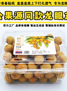 1000M3龙眼打包盒2斤装一次性透明桂圆水果果蔬盒带盖上下透气孔