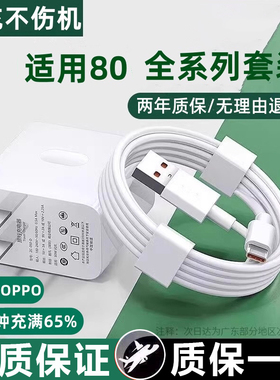 OPPO系r17r15适用于80/100手机插头充电器搭配1米加粗线曜芝套装真我GT等一系列机型及兼适用65