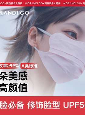 日本Morandi Co云朵防晒防紫外线女口罩美颜显脸小独立装秋冬超薄