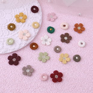 圆形花瓣刺绣布贴小花补丁贴毛衣针织衫破洞装饰贴花鞋子帽子修补