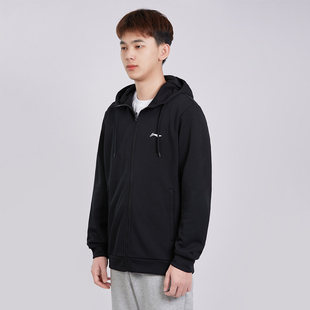 连帽卫衣拉链款 开衫 外套春秋风衣运动服上衣 长袖 李宁羽毛球服男款