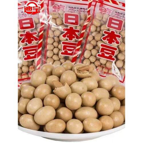 迪宝日本豆450g办公室食8090生后经怀旧ACN典小零吃裹衣花豆坚果