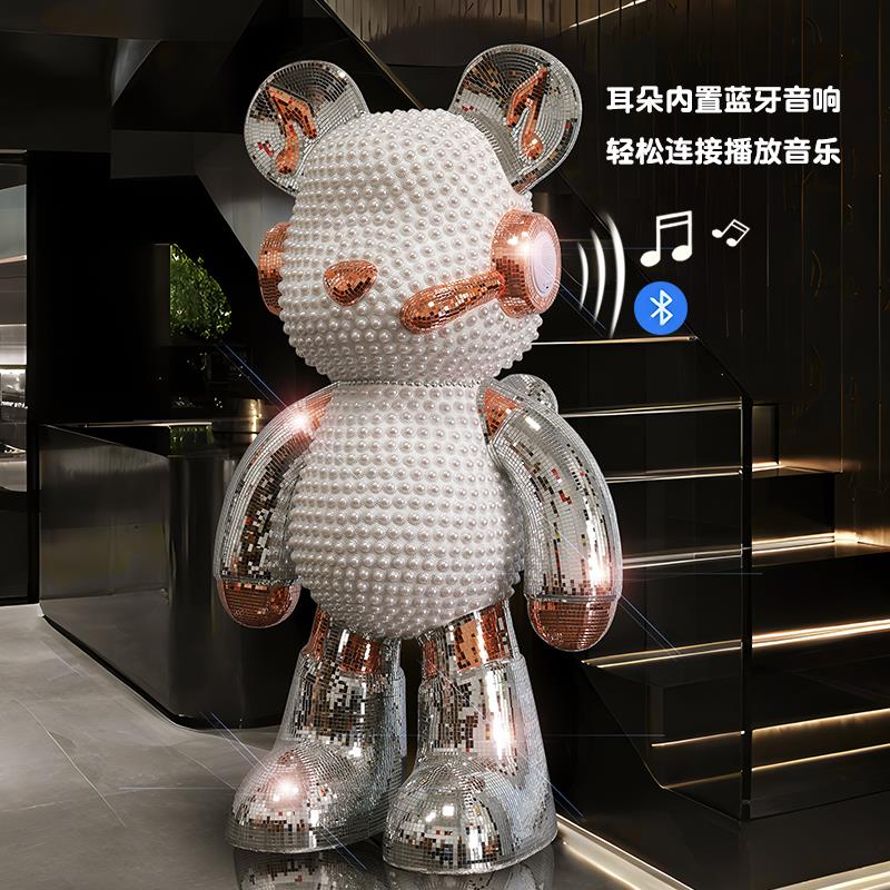 暴力熊蓝牙音响客厅摆件高端大气上档次大型落地存钱罐家居装饰品