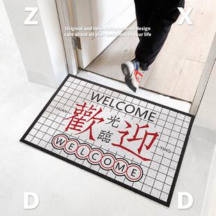 左咸敦道高级感丝圈地垫客厅进门口垫子入户门防滑垫子家用地毯