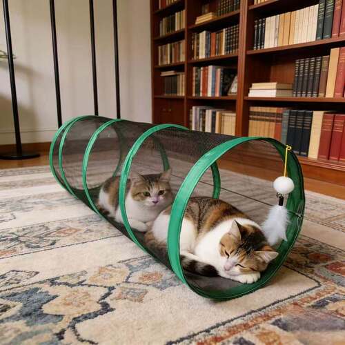 宠物猫隧道猫咪通道互动猫玩具钻桶可折叠猫咪玩具通道网纱钻钻筒