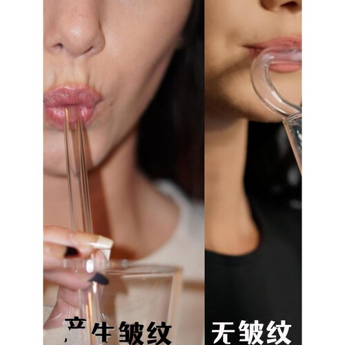 抗皱纹防唇纹吸管防口红吸管可反复使用透明玻璃吸管套装