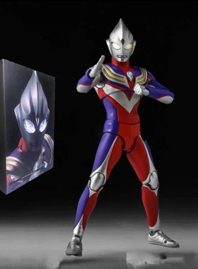 初代奥特曼迪迦真骨雕强力型国产手办关节可动变身玩具KO正版shf