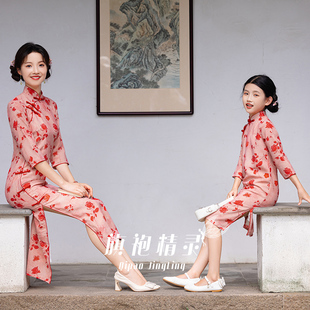 儿童旗袍女童绝美中式母女亲子装2025新款秋季小女孩旗袍裙中国风