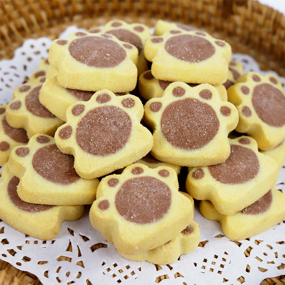 猫爪形曲奇饼干休闲网红零食下午茶点心节日家庭旅行火车伴侣