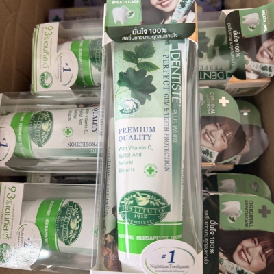 Lisa代言泰国DENTISTE丹师特牙膏去黄去牙渍除臭清新牙膏100g全新