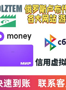 俄罗斯lolztem vkplay yoomoney卢布代充 俄服游戏余额钱包直充值