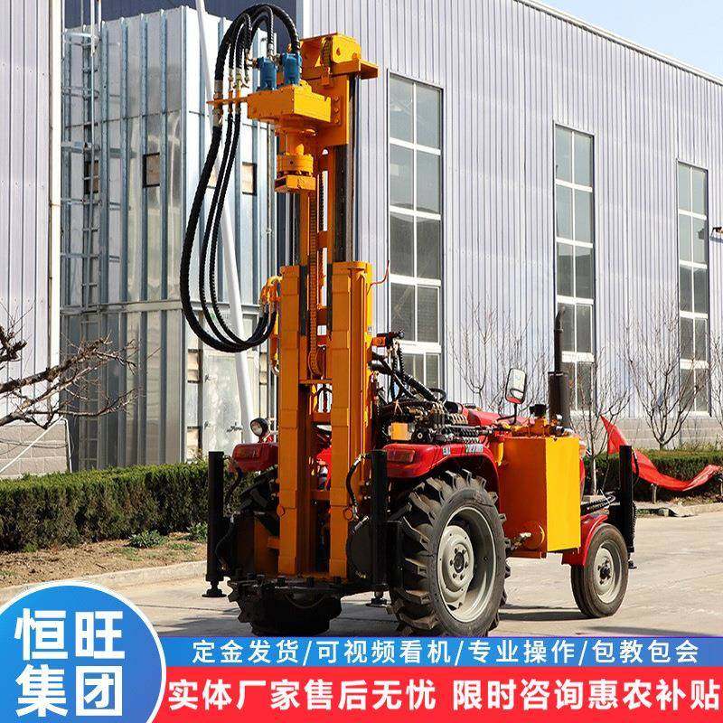 拖拉机气动钻井机家用打吃水井钻机150/200轮式拖拉机气动打井机