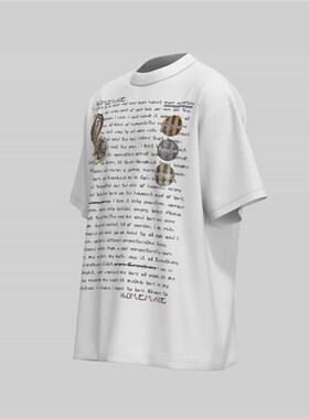 【复古字母】2025字母英文男生宽松百搭印花圆领纯棉t恤短袖W707