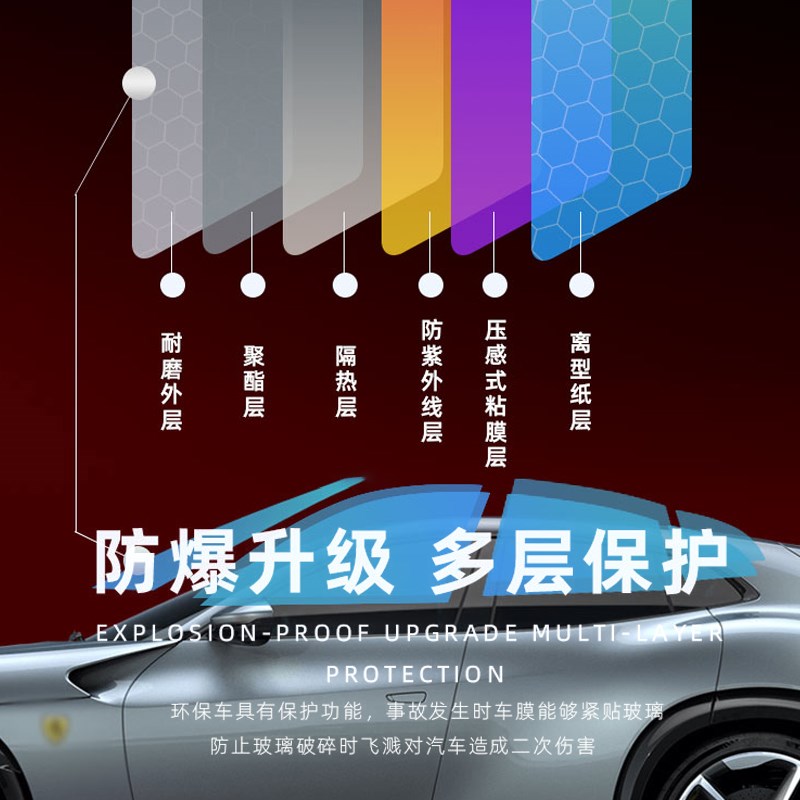 3M汽车膜隔热膜前挡膜玻璃膜车窗膜防晒膜防爆膜全车膜贴膜包施工