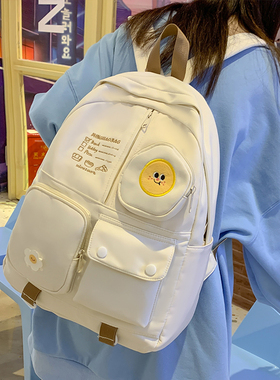 书包女小学生2023新款高颜值女生白色儿童后揹包一二三四年级女童