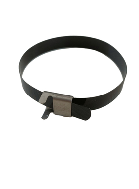 黑色L扣涂喷塑工业使用长款金属不锈钢304316电线扎带卡扣捆绑带