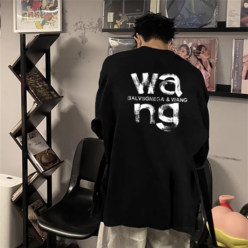 美式潮牌高街痞帅宽松打底衫T恤