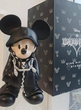 创意轻奢风网红国王米奇摆件客厅桌面公仔雕塑米老鼠装饰品礼品