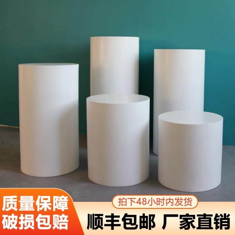 地台圆柱木质中岛柜陈列架学校底座摆台橱窗服装店圆形烤漆展示台,商业/办公家具,展示柜/陈列柜/展示架/货柜,淘宝优惠券,粉丝福利购,淘宝优惠卷