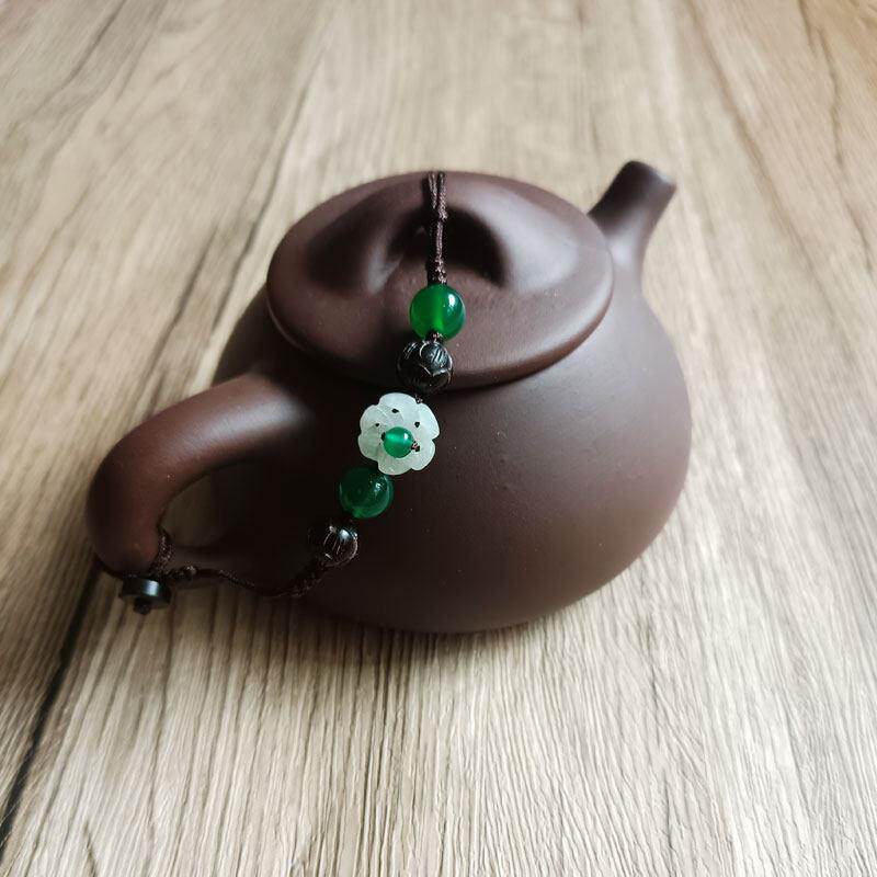 手工紫砂壶盖绳专用挂绳 高端 石瓢茶壶把编绳手把壶绳防摔坏定制