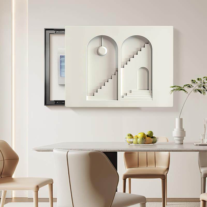 现代简约立体感超薄电表箱装饰画配电盒开关盒遮挡弱电箱盖面板画