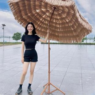 户外伞折叠太阳伞稻草伞茅草伞沙滩伞景区伞别墅伞庭院伞