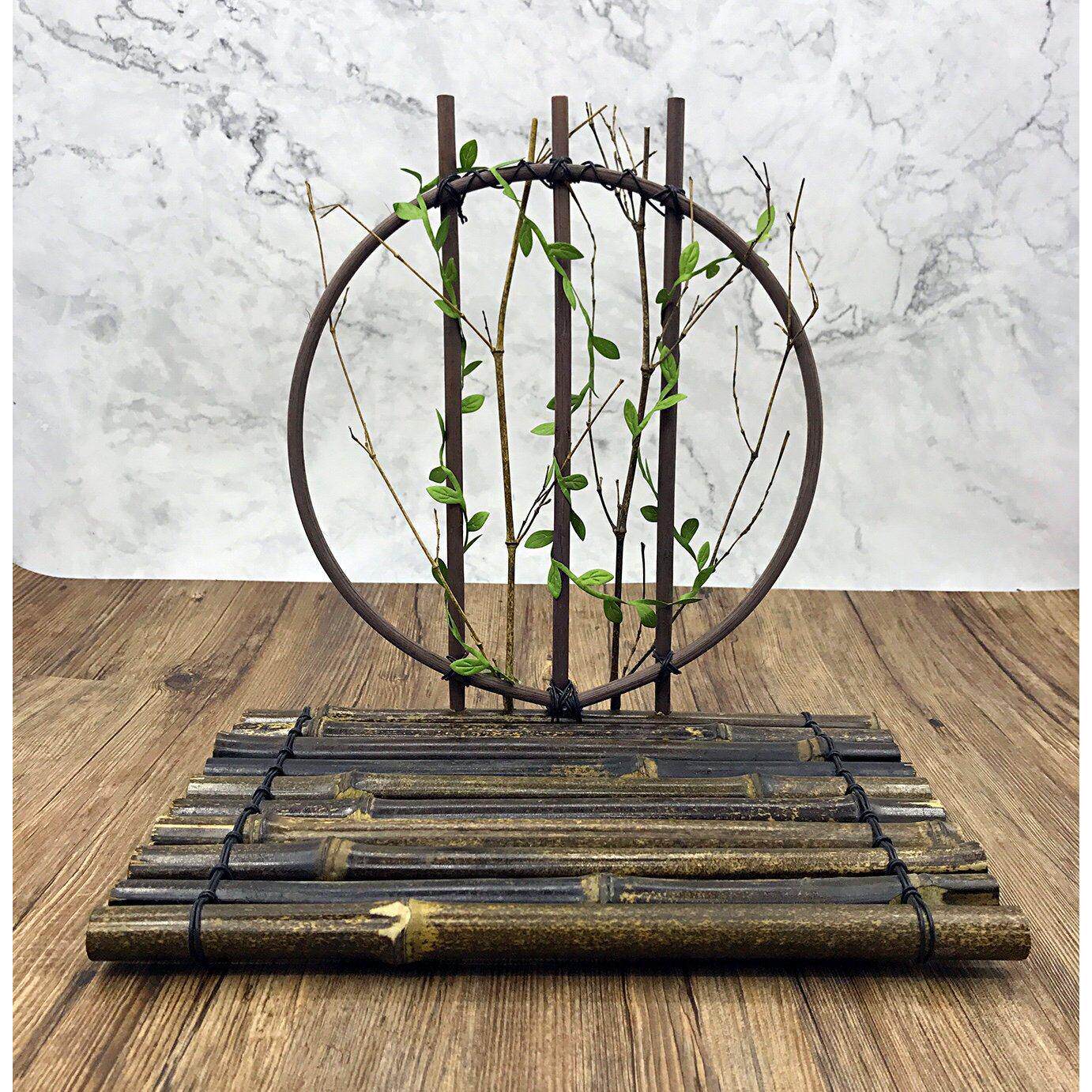 饭店特色菜私房菜竹木编织餐具酒店会所用冷菜意境菜造型创意竹排