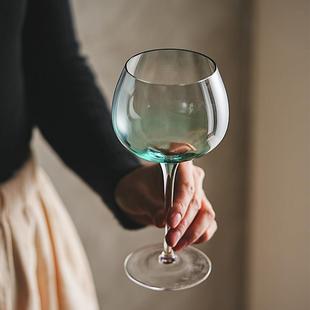 高脚红酒杯轻奢高档家用香槟杯高颜值水晶洋酒杯子高级感葡萄酒杯