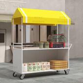 户外铁艺摆摊小推车网红地摊促销 小吃夜市移动商场花车集市摊位