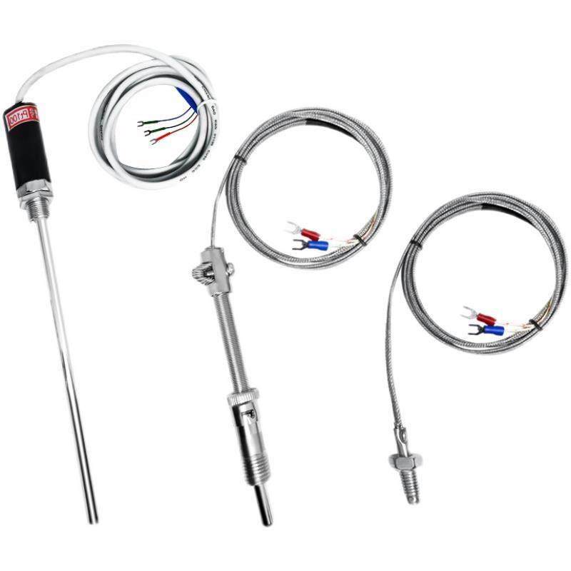 温度传感器pt100热电偶k型E型热电阻测感温线压簧式温控探头螺钉